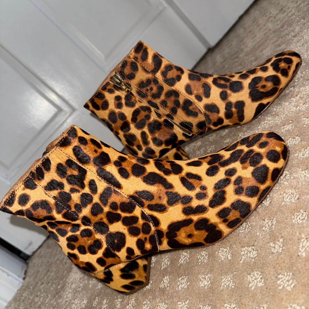 Madewell Leopard Print Ankle Boots - Women’s Size 6